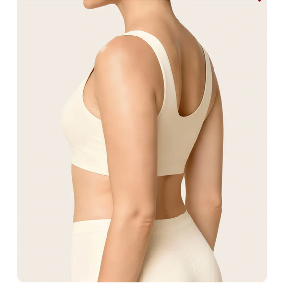 NEW Curvevera Beige Lifting Wire-Free Antibacterial Jelly Bra Size XL Seamless - Picture 4 of 7